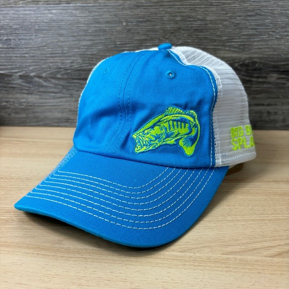 Big Bass Other - Big Bass Splash Hat Cap Snap Back Blue Logo Fish Fishing Adjustable